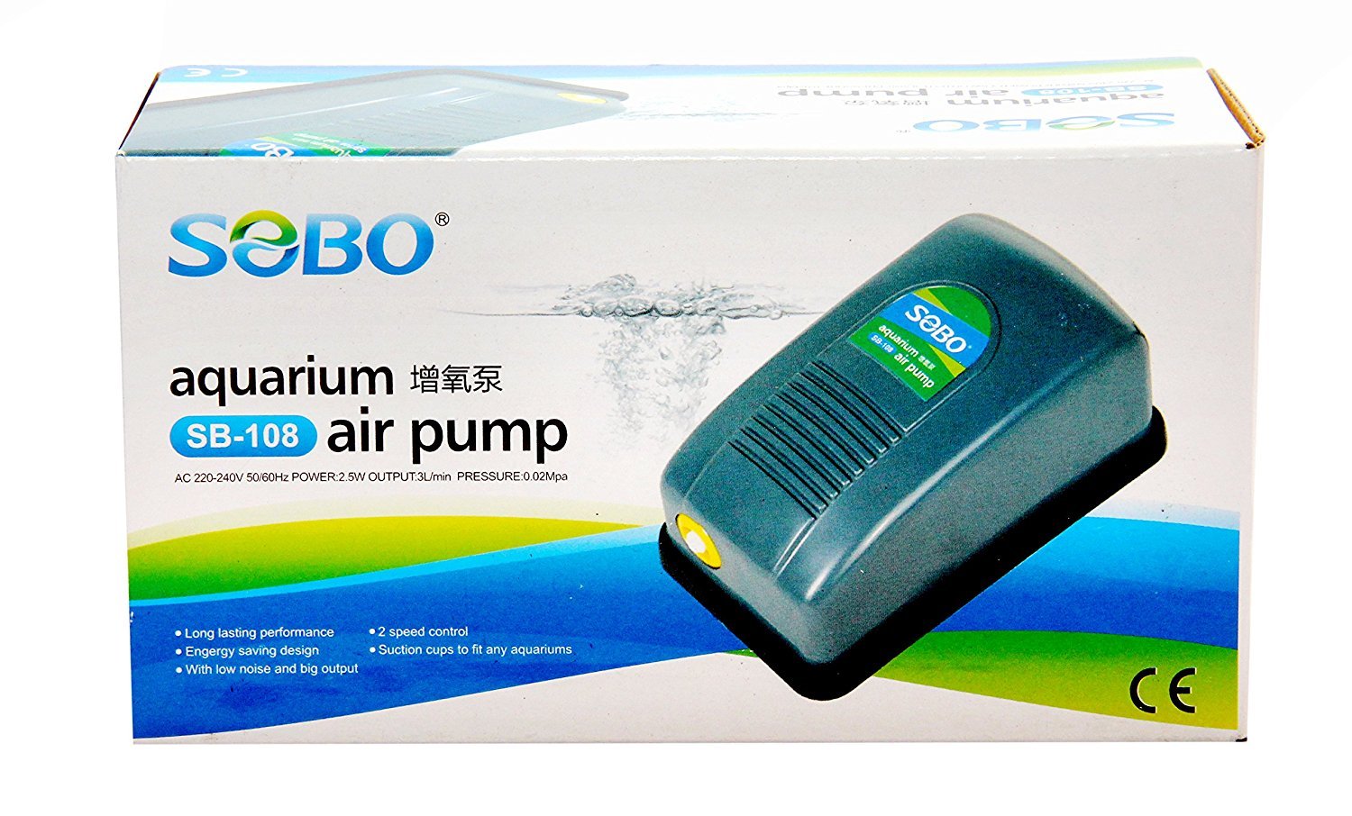 SOBO Aquarium Air Pump SB-108