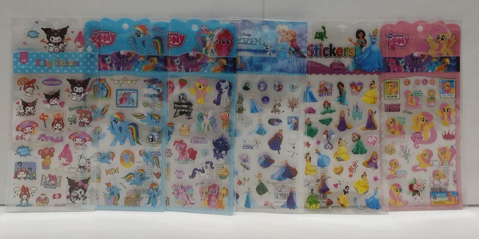3D puffy cartoon sticker sheets - Pack of 20