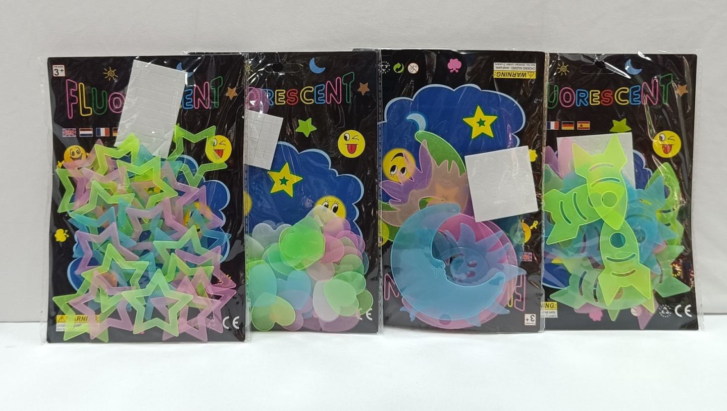 Florescent brand Glow-In-The-Dark Luminous Wall Sticker Set - Single 3