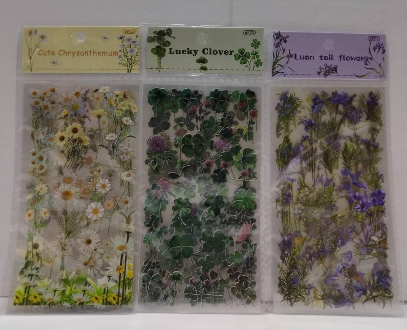 Botanical Retro Flower Series Sticker Sheets- Single