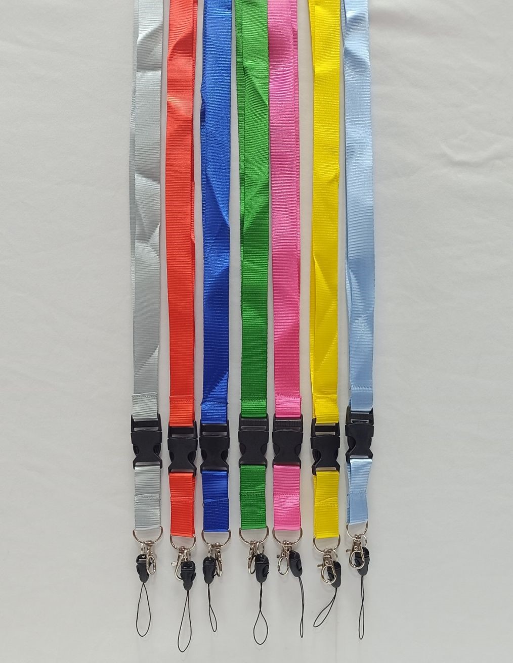 Pack of Nylon lanyard with metal swivel hook with & a loop string (50pcs)